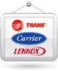 Trane, Carrier, Lennox logos